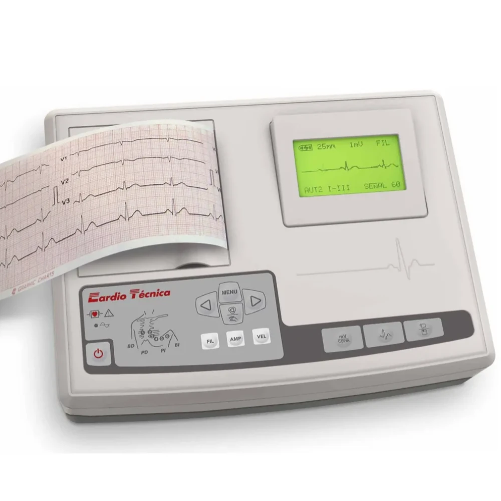 Electrocardiógrafo RG503 vista superior fondo blanco