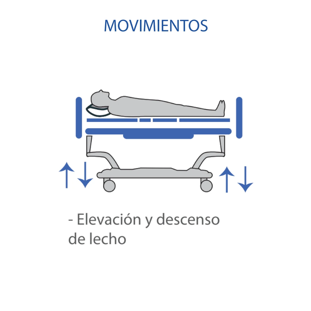 cama-55026-34 movimientos elevación y descenso de lecho