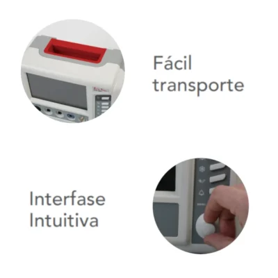 Monitor multiparamétrico MA512 (ECG + respiración + temperatura + SpO₂ + NIBP) – opción IBP / CO₂